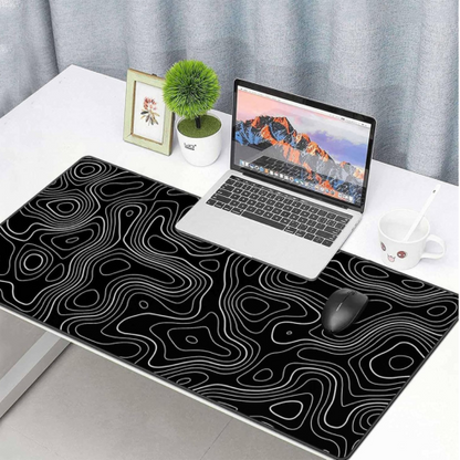 Tapis de souris de jeu en caoutchouc, surface étendue pour clavier et ordinateur portable, base antidérapante, bureau gaming ou bureautique