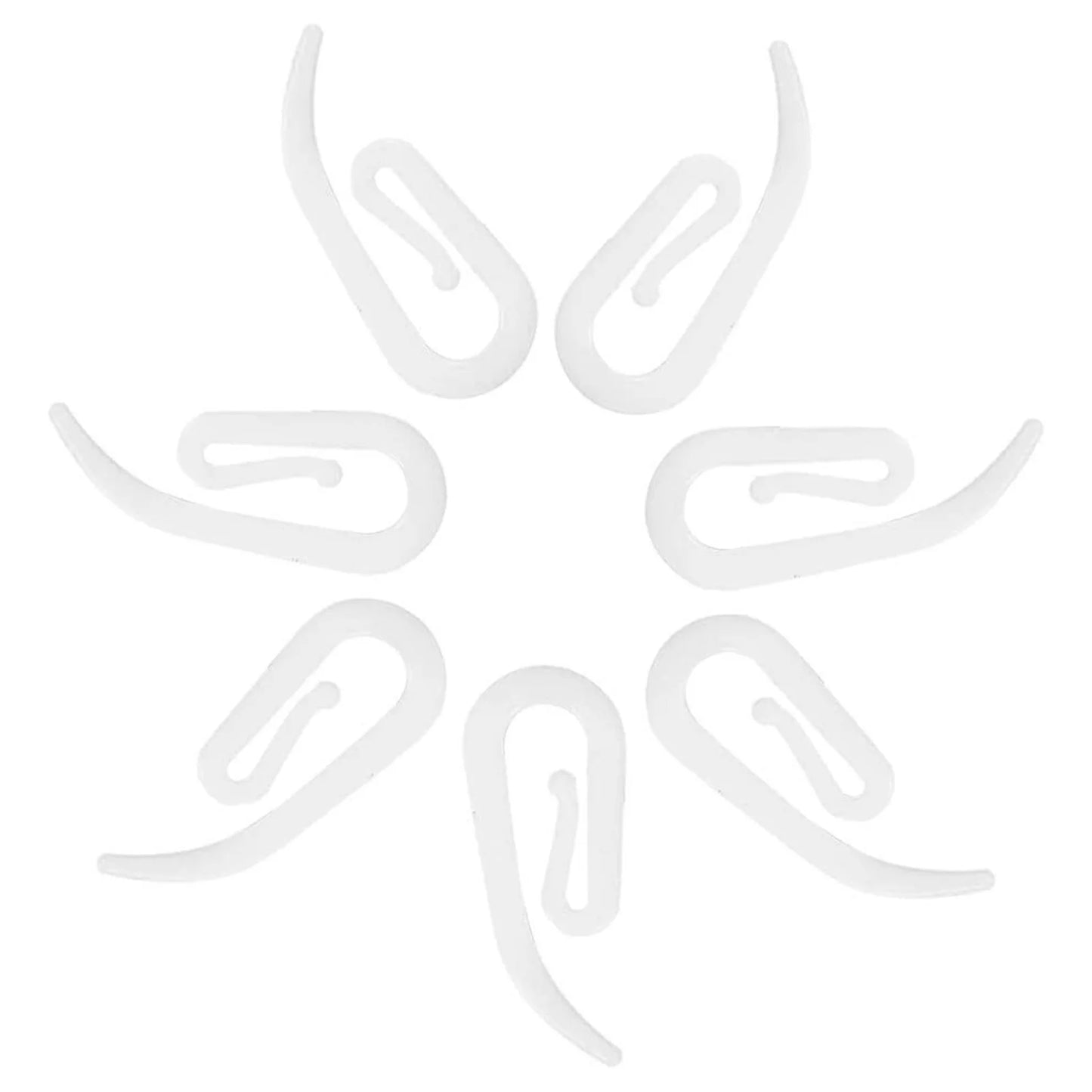 100pcs/Set Curtain Hanging Hooks Ring Window Curtain Hanger Hooks White Plastic Curtain Hook For Home Office Curtain Accessories