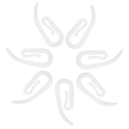 100pcs/Set Curtain Hanging Hooks Ring Window Curtain Hanger Hooks White Plastic Curtain Hook For Home Office Curtain Accessories