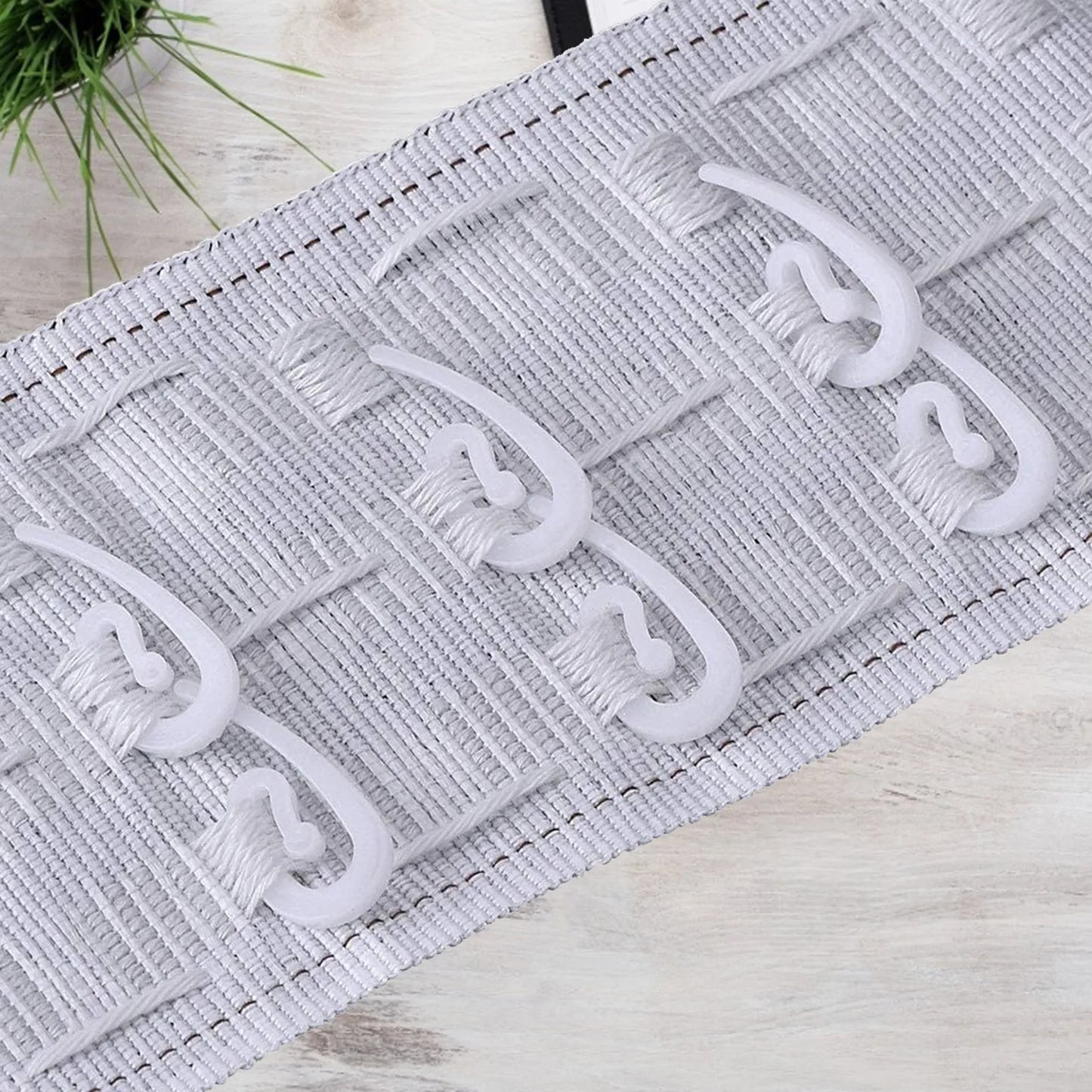 100pcs/Set Curtain Hanging Hooks Ring Window Curtain Hanger Hooks White Plastic Curtain Hook For Home Office Curtain Accessories