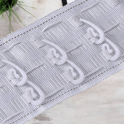 100pcs/Set Curtain Hanging Hooks Ring Window Curtain Hanger Hooks White Plastic Curtain Hook For Home Office Curtain Accessories