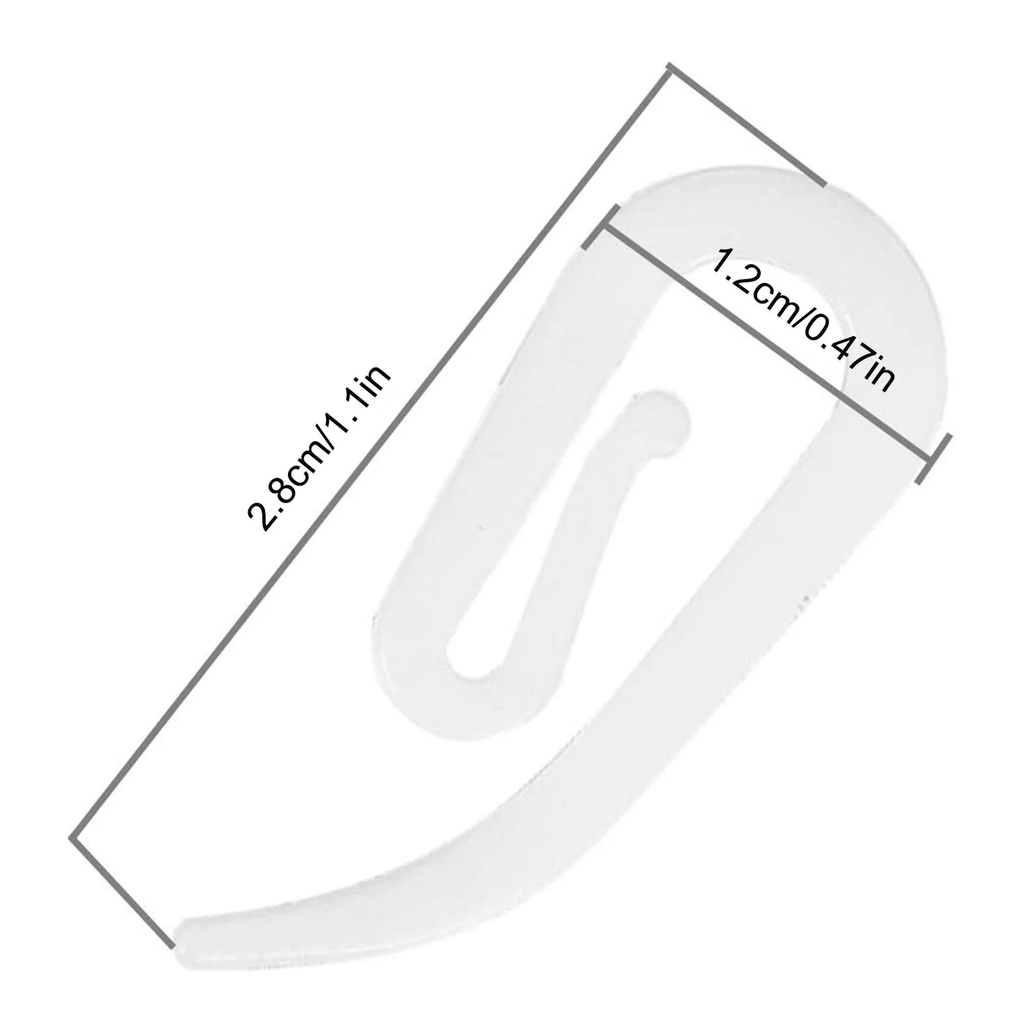 100pcs/Set Curtain Hanging Hooks Ring Window Curtain Hanger Hooks White Plastic Curtain Hook For Home Office Curtain Accessories