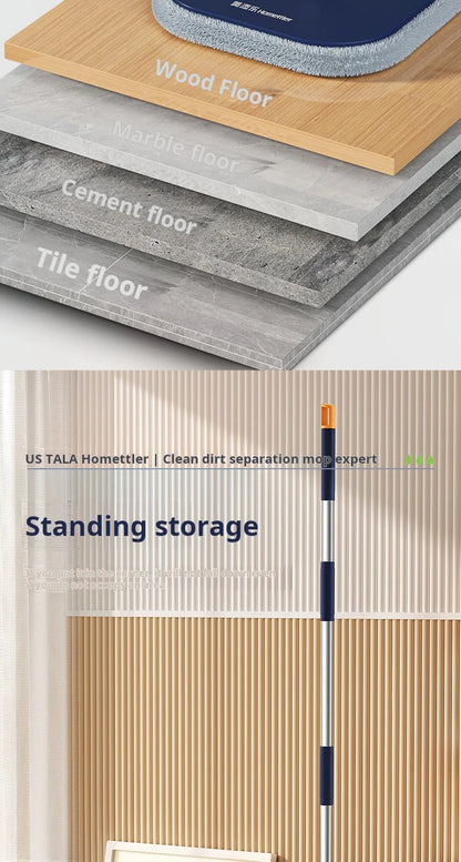 Automatic Lazy Mop, Hand Wash-Free, Home Mop, Flat Pier, New