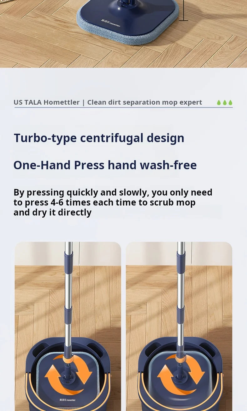 Automatic Lazy Mop, Hand Wash-Free, Home Mop, Flat Pier, New