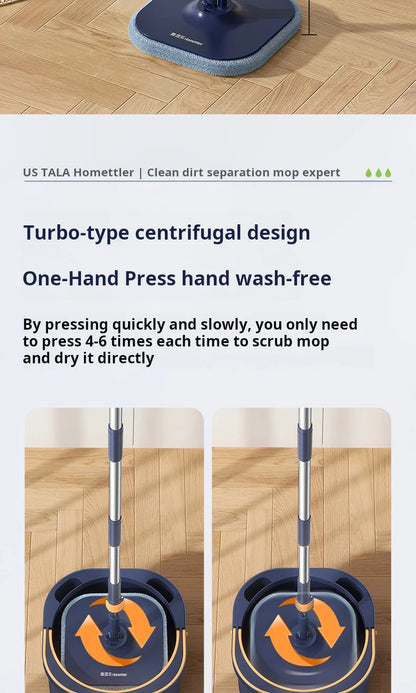 Automatic Lazy Mop, Hand Wash-Free, Home Mop, Flat Pier, New