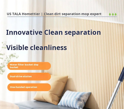 Automatic Lazy Mop, Hand Wash-Free, Home Mop, Flat Pier, New