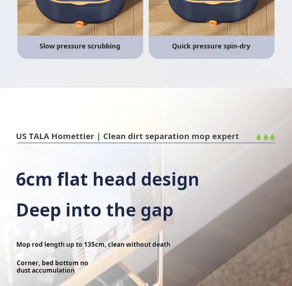 Automatic Lazy Mop, Hand Wash-Free, Home Mop, Flat Pier, New