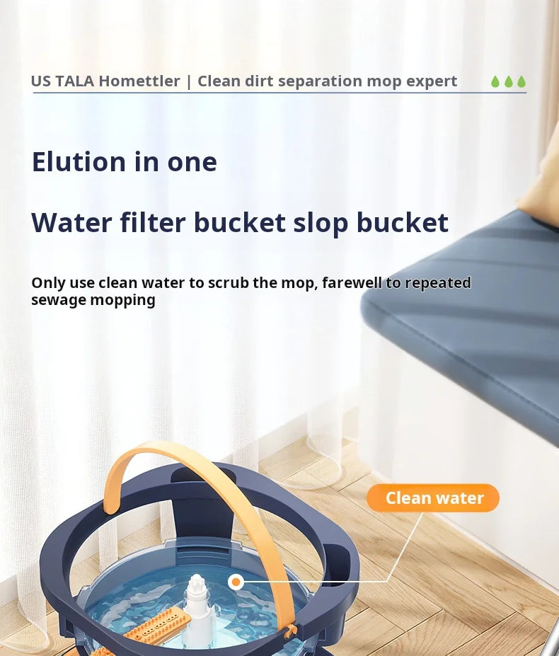 Automatic Lazy Mop, Hand Wash-Free, Home Mop, Flat Pier, New